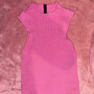 H&M Divided Pink Ribbed Knit Top